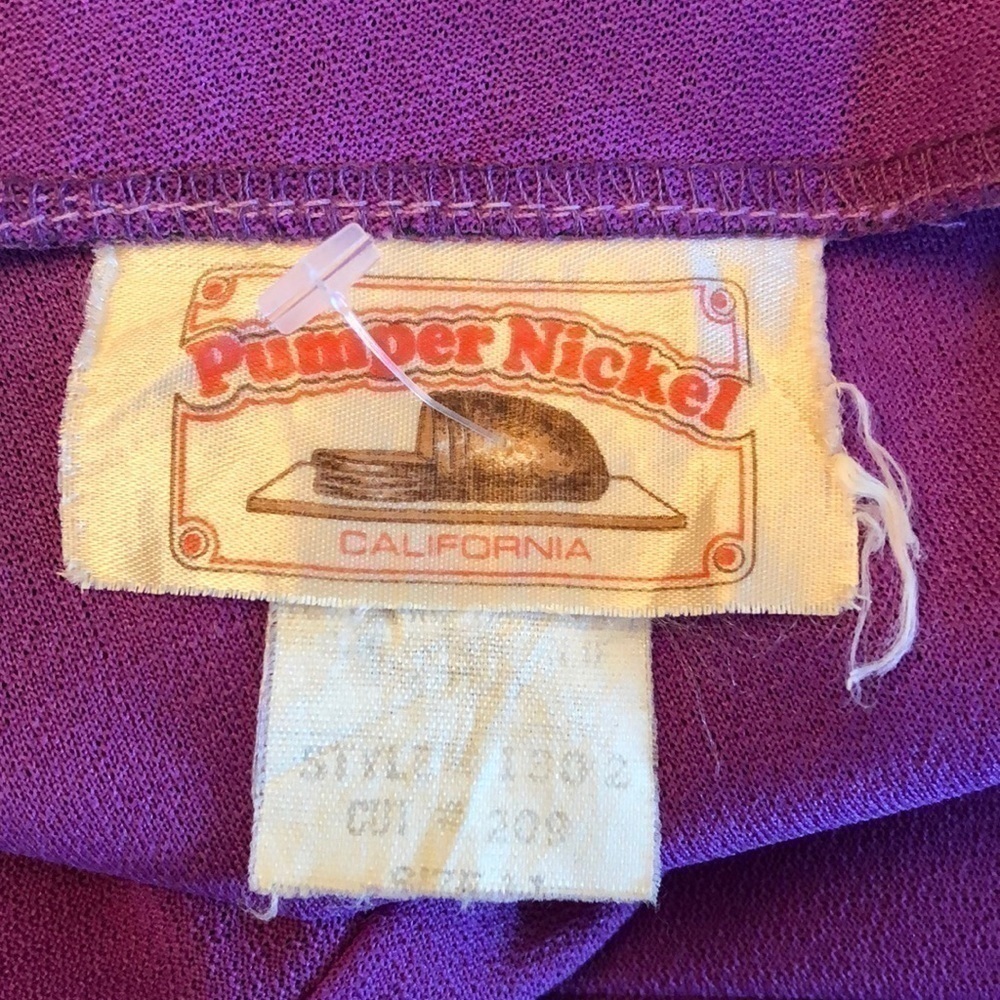 VINTAGE purple floral dress Sz 11 - Picture 6 of 6